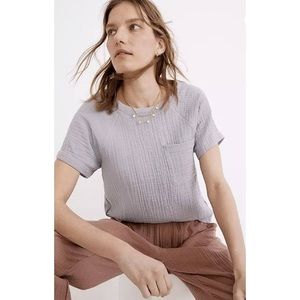 Madewell Lightspun Button Back Top